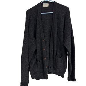 Vintage The Moors Sz XL Lord Jeff Cardigan Sweater Men's 100% Shetland Wool USA